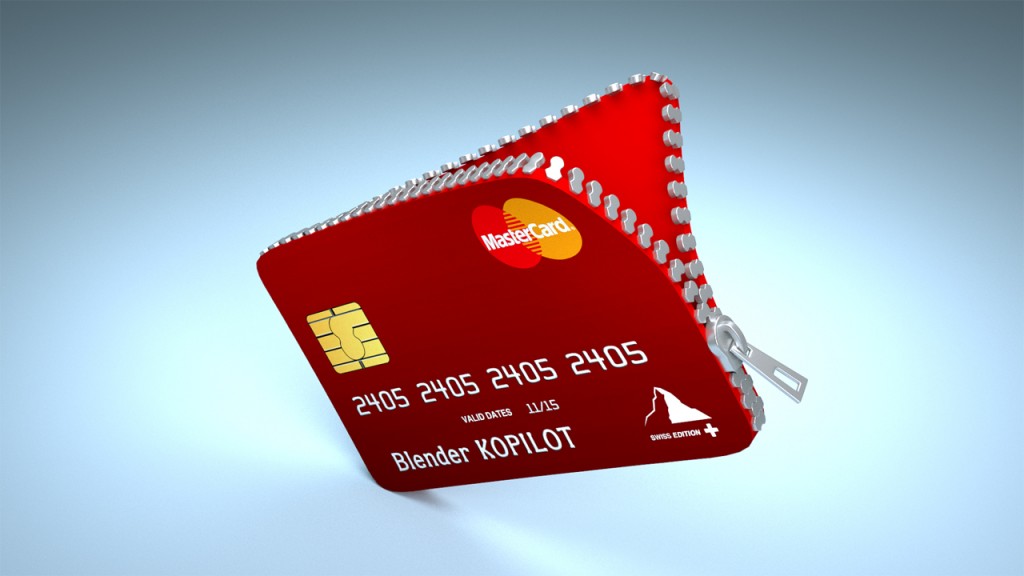 Blender zippered Credit Card