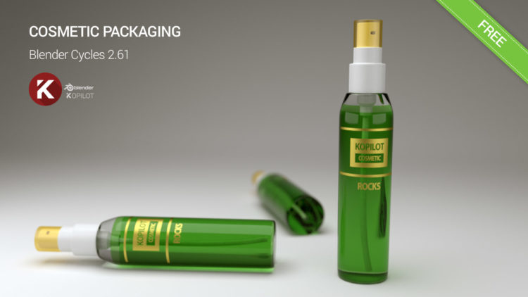 Blender 3D free model cosmetic packaging