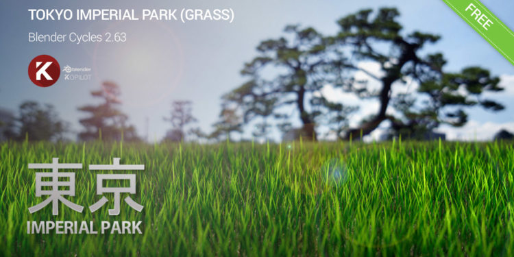 Blender 3D free tokyo imperial park grass