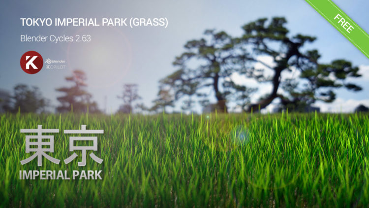 Blender 3D free tokyo imperial park grass